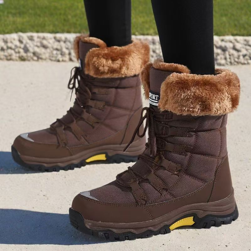 Women'S Shoes Water Resistant - Зимние ботинки для женщин, утепленные плюшем,