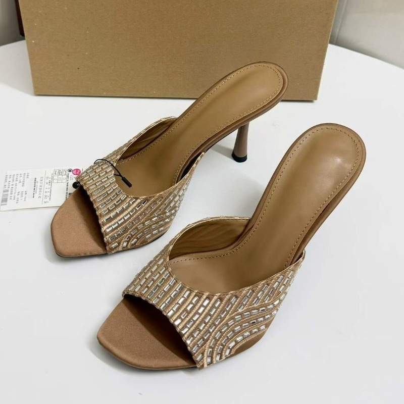 Women Shoes Zara - Женские мюли на высоком каблуке с
