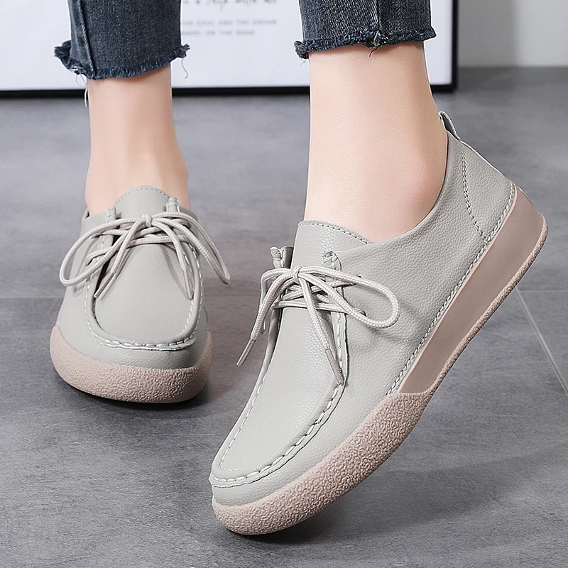 Women'S Shoes Round Toe - Модные новые ретро-туфли на плоской подошве
