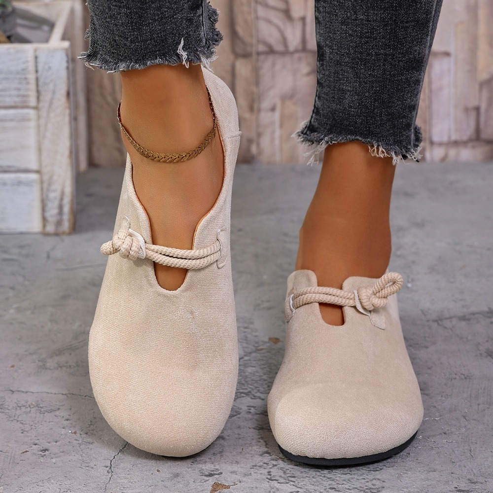 Women'S Shoes Round Toe - Женские плоские лоферы с круглым носком,