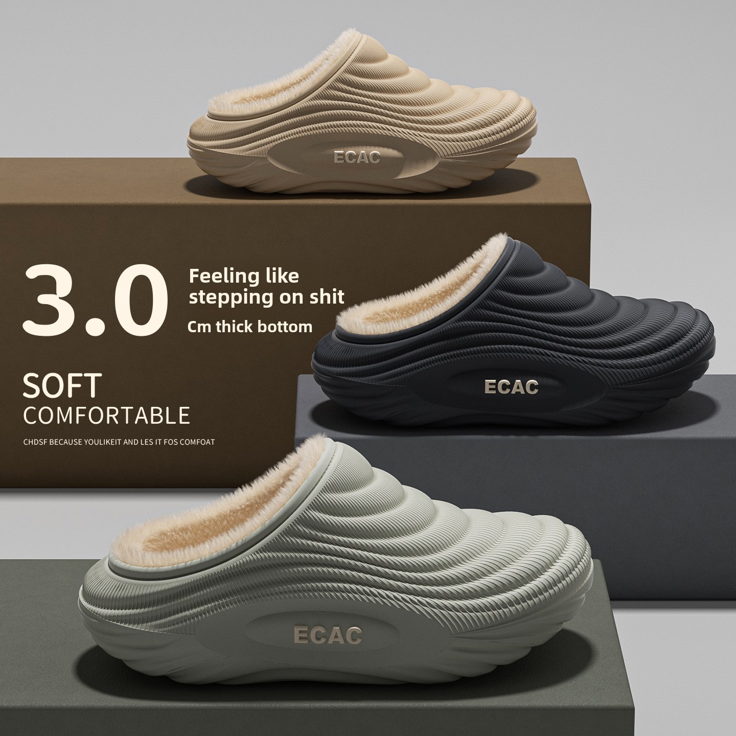 Women'S Shoes Water Resistant - Теплые длинные плюшевые водонепроницаемые домашние тапочки