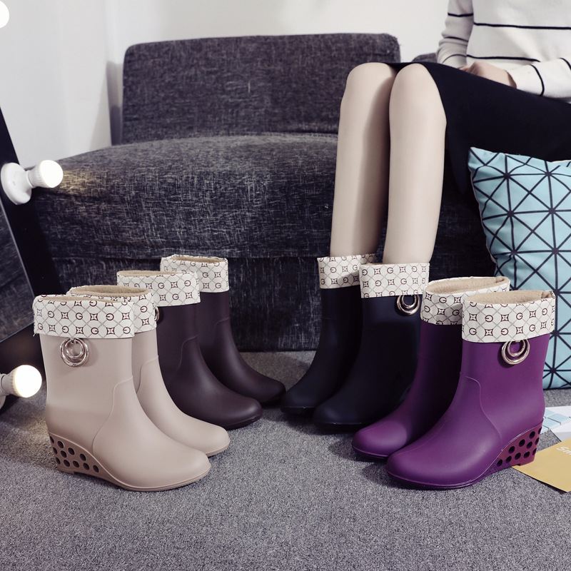 Women'S Shoes Water Resistant - Корейский стиль, непромокаемая обувь средней длины