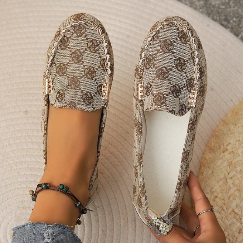 Women'S Shoes For Tennis - Женские туфли-лоферы с роскошным принтом, повседневная