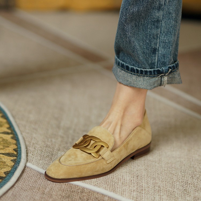 Замшевые Кожаные женские лофер – обзор и цена Women'S Shoes Round Toe