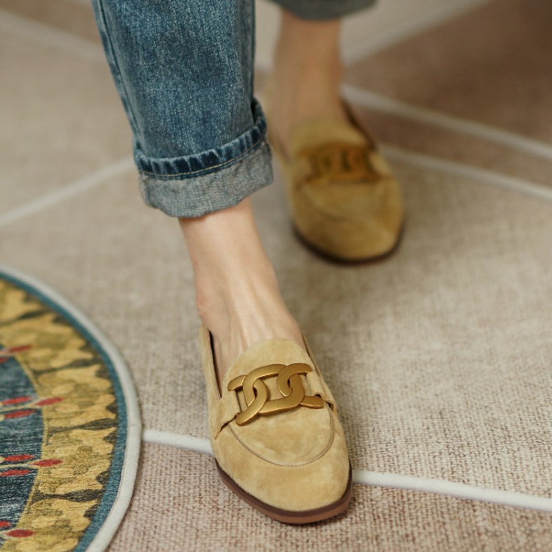 Замшевые Кожаные женские лофер – обзор и цена Women'S Shoes Round Toe